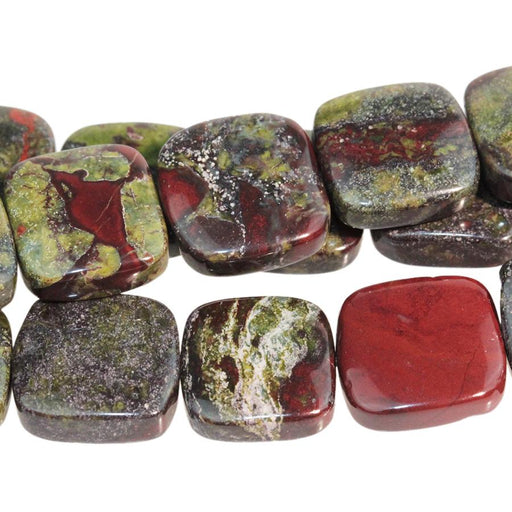 Dragon Blood Jasper 12mm Square 8-Inch