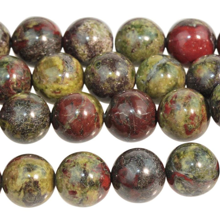 Dragon Blood Jasper 8mm Round 8-Inch