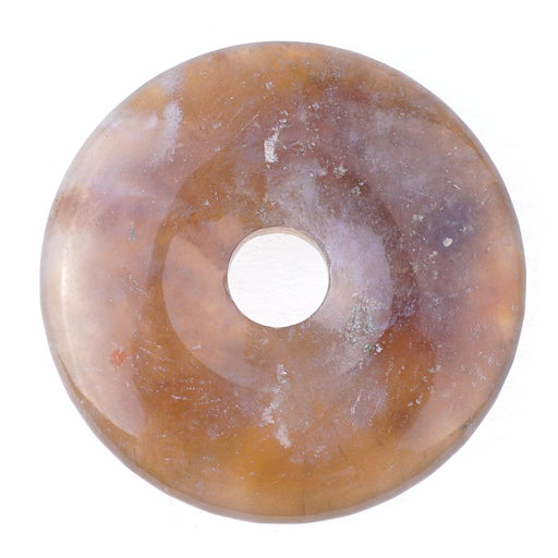 Dendritic Fossil Ocean Agate 40mm Donut Pendant