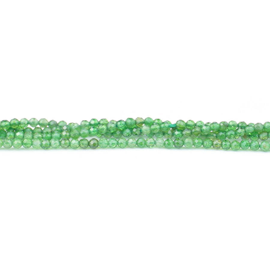 Diopside 2mm Round Faceted - 15-16 Inch