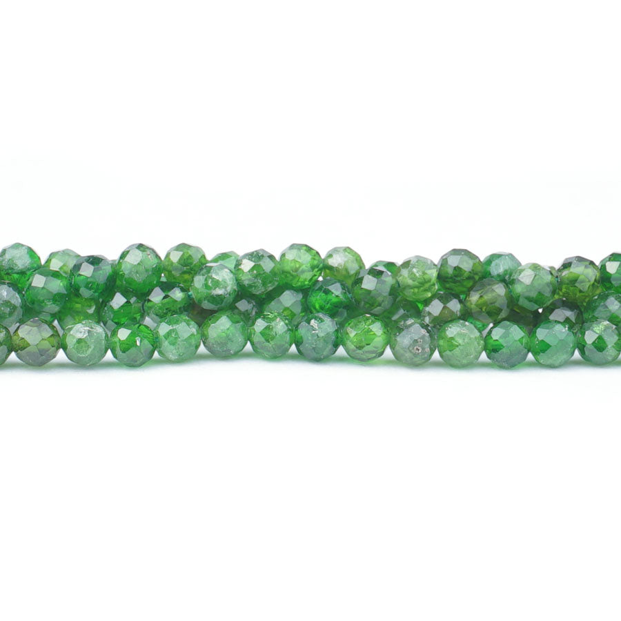 Diopside 4.5mm Round Faceted - 15-16 Inch