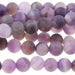 MATTE Dog Teeth Amethyst 6mm Round 8-Inch