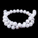 WHITE DZI Agate 10mm Line Pattern 15-16"