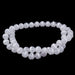 WHITE DZI Agate 8mm Line Pattern 15-16"