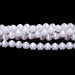 WHITE DZI Agate 8mm Line Pattern 15-16"