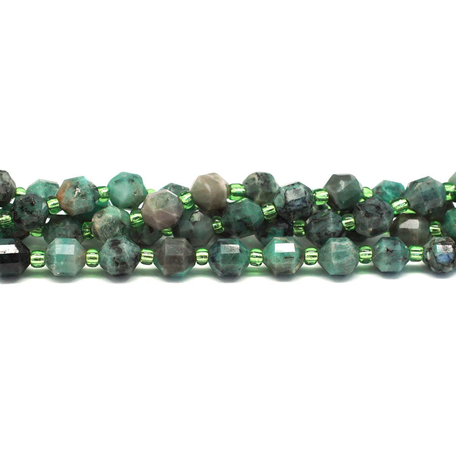 Emerald 6mm Energy Prism Faceted - 15-16 Inch
