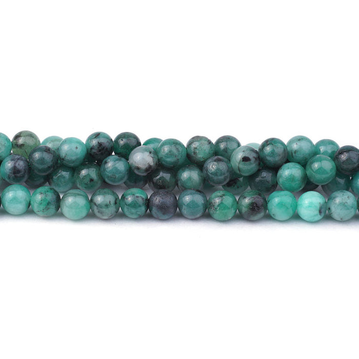 Emerald 6mm Round A Grade - 15-16 Inch