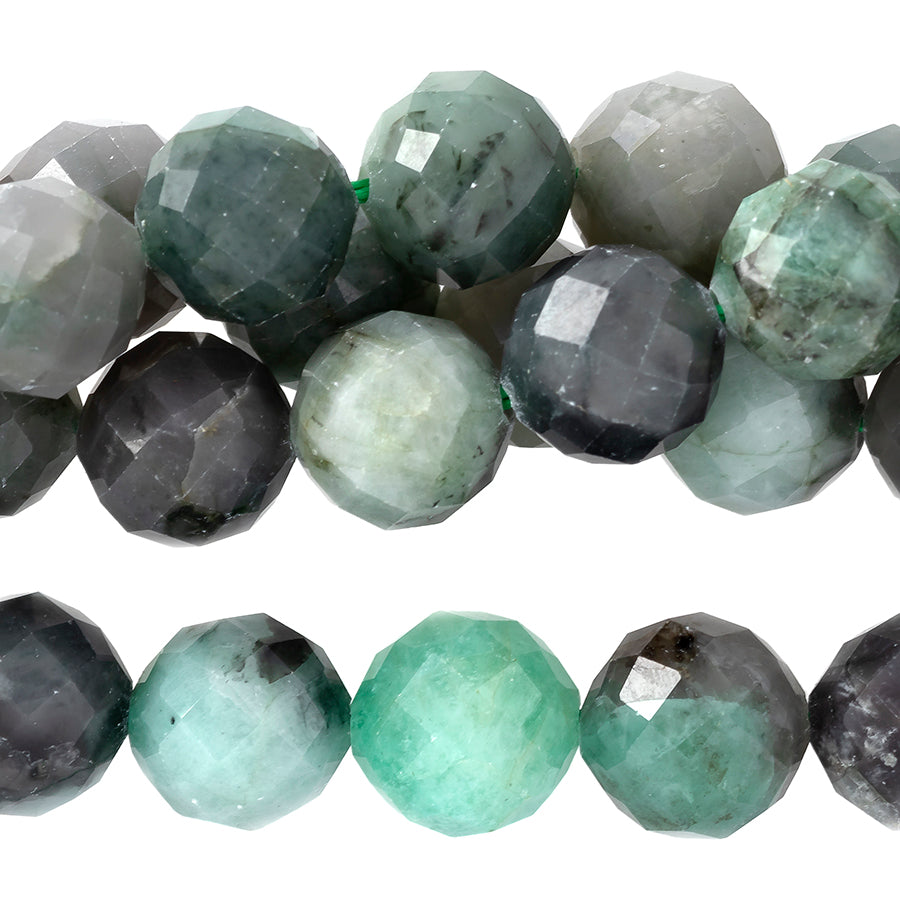 Emerald 8mm Round Faceted A Grade - 15-16 Inch