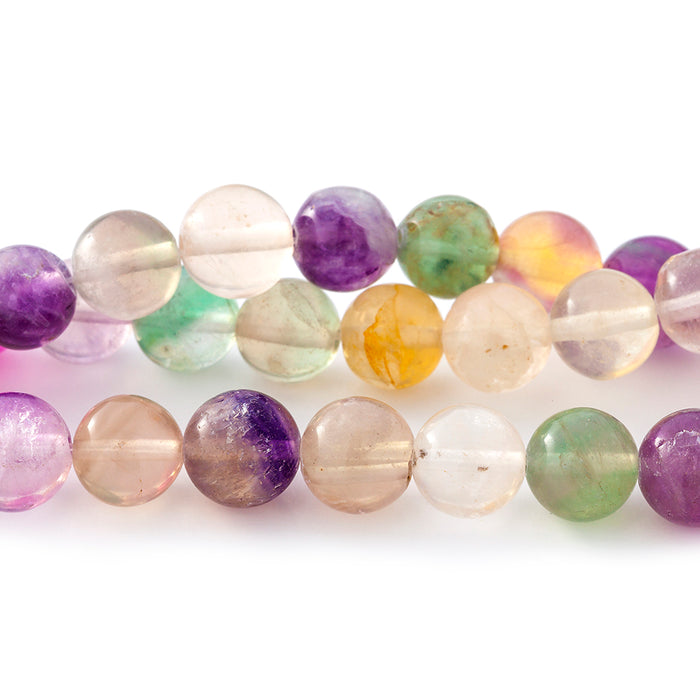 Fluorite Banded 10mm Round - 8-Inch