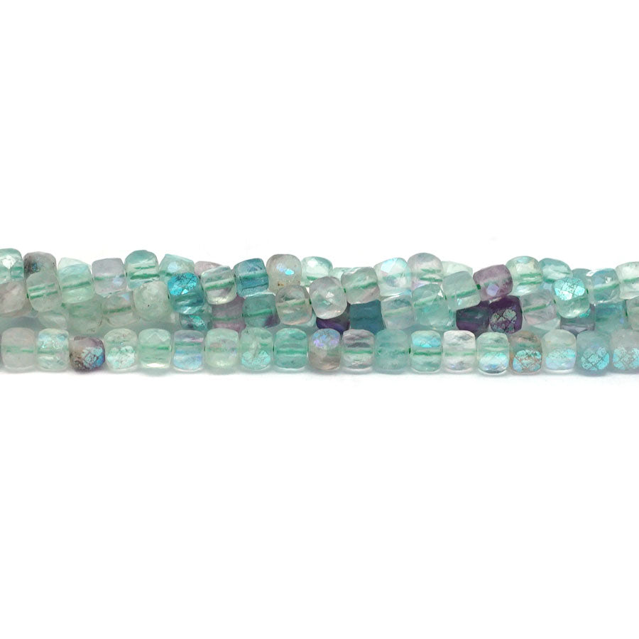 4-4.5mm Fluorite  Natural Cube - 15-16 Inch