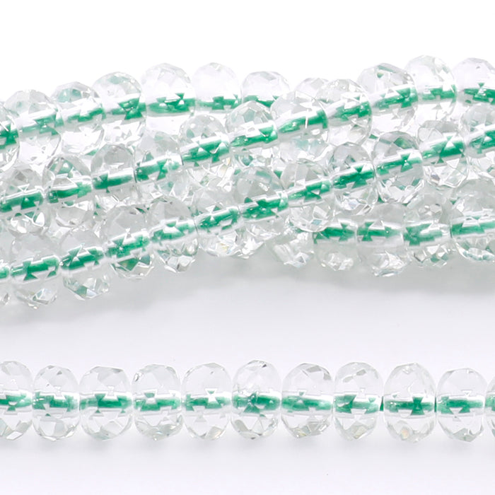 Green Amethyst 3x5mm Faceted Rondelle 15-16