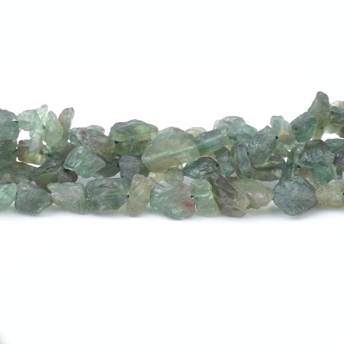 Green Apatite 6X8mm Rough Nugget SD LD A Grade - 15-16 Inch