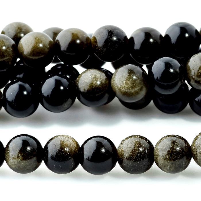 Golden Obsidian 6mm Round - 15-16 Inch