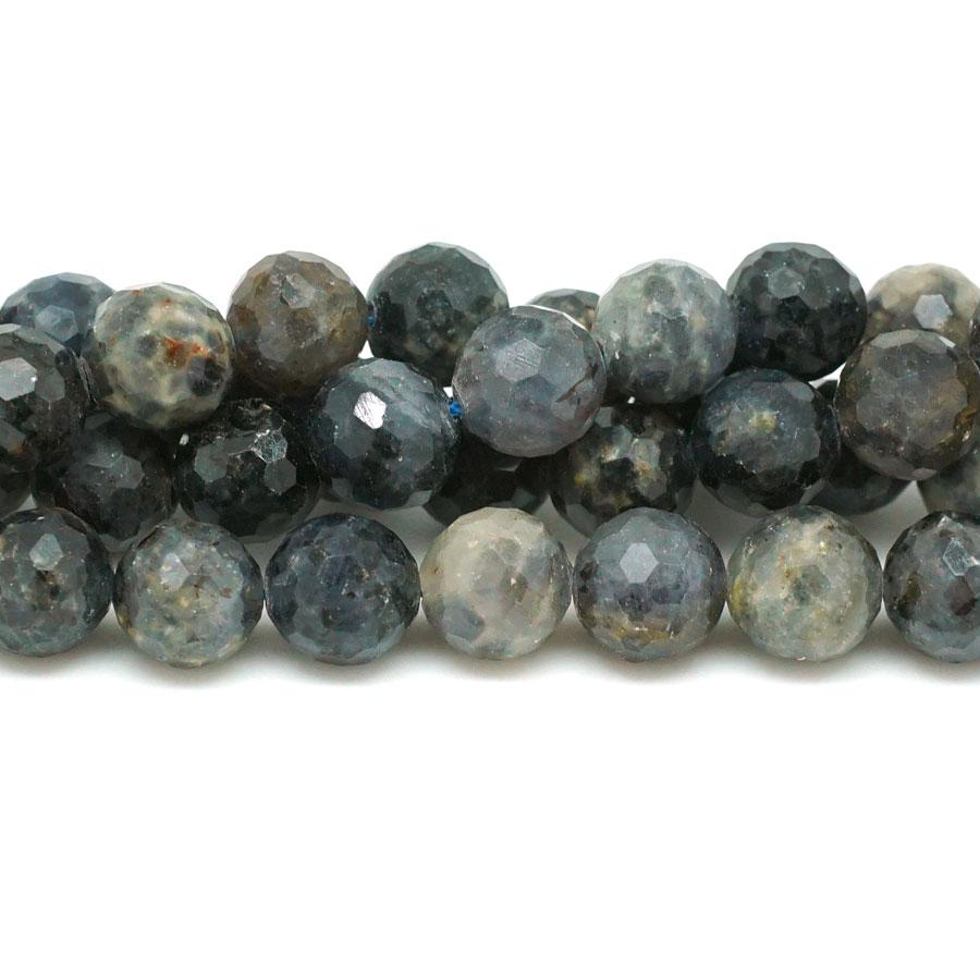 Iolite Diamond Cut, Faceted 10mm Round - 15-16 Inch
