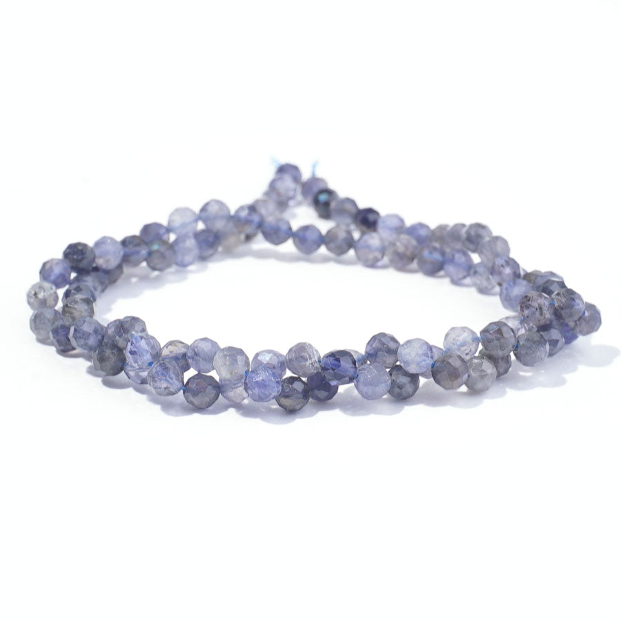 Iolite 4mm Round Faceted A Grade - 15-16 Inch