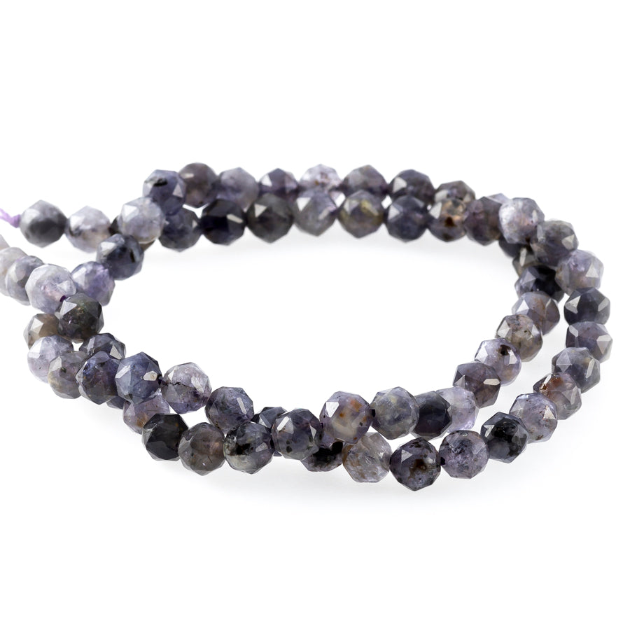 Iolite 6mm Double Heart Faceted - 15-16 Inch