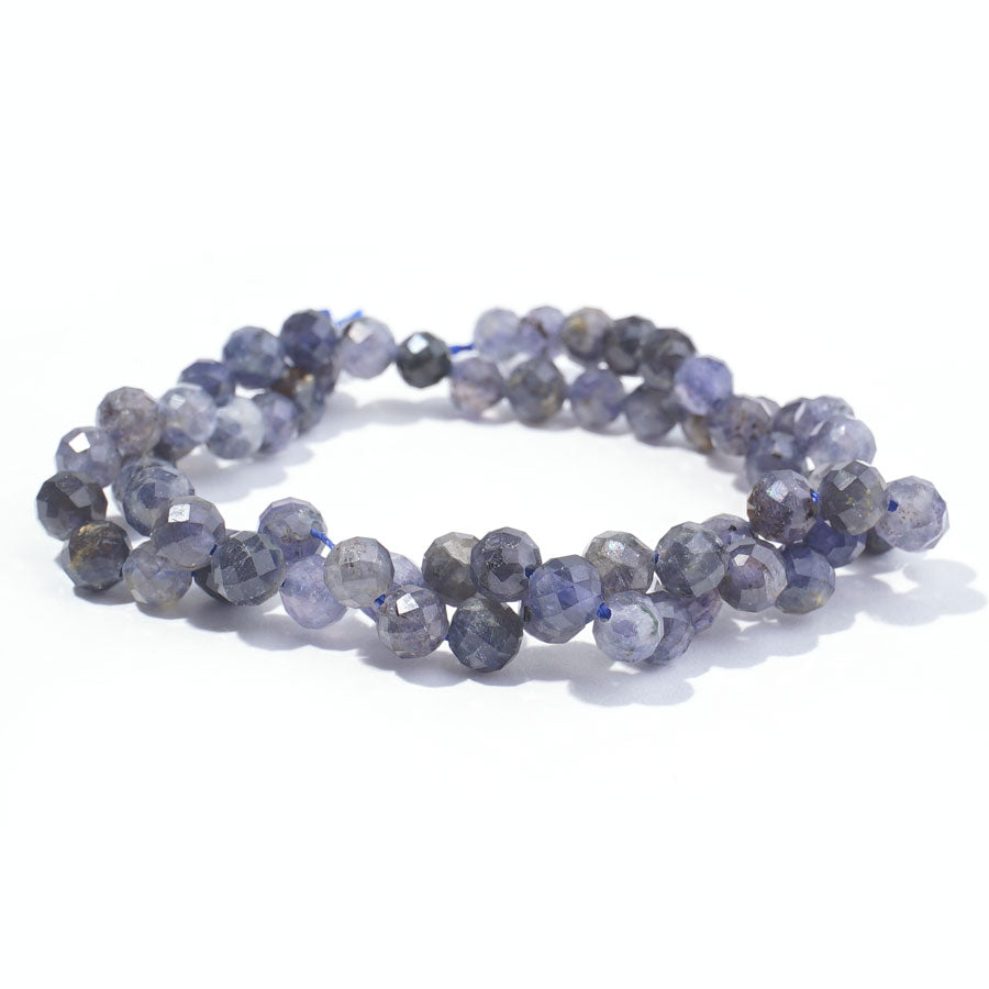 Iolite 6mm Round Faceted A Grade - 15-16 Inch