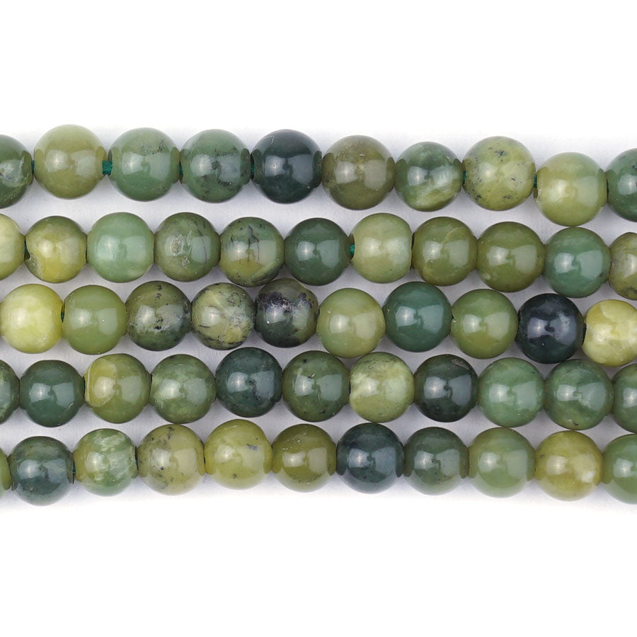Jade BC 6mm Round Large Hole Beads - 8 Inch