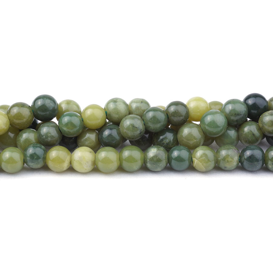 Jade BC 6mm Round Large Hole Beads - 8 Inch