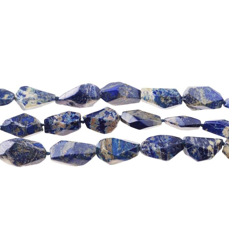 Lapis 14x25-20x27mm Faceted Nugget 15-16 Inch
