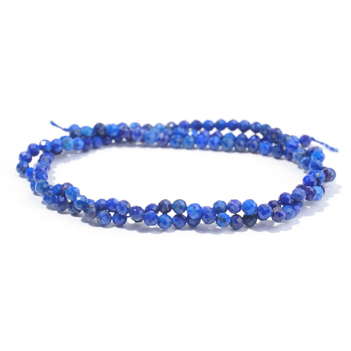 Lapis 3mm Round Faceted AA Grade - 15-16 Inch