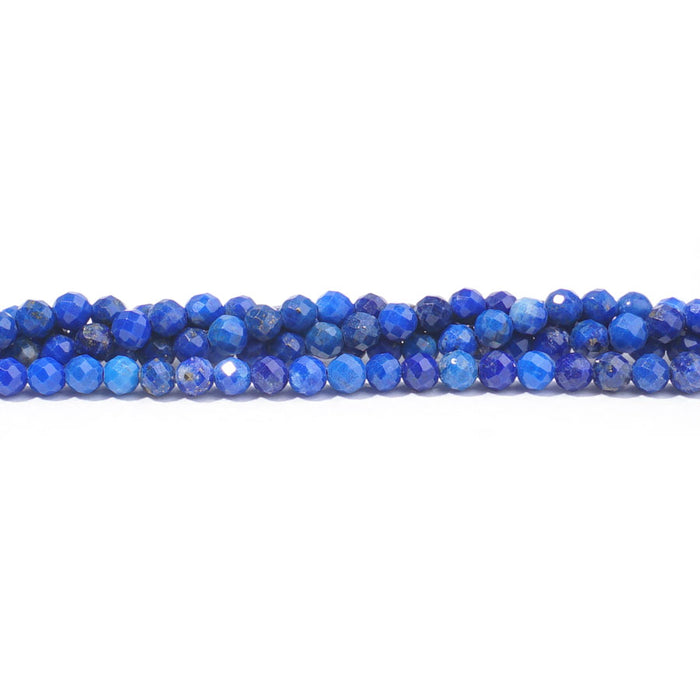 Lapis 3mm Round Faceted AA Grade - 15-16 Inch