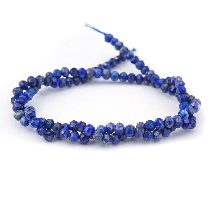 Lapis 4mm Lantern Faceted A Grade - 15-16 Inch