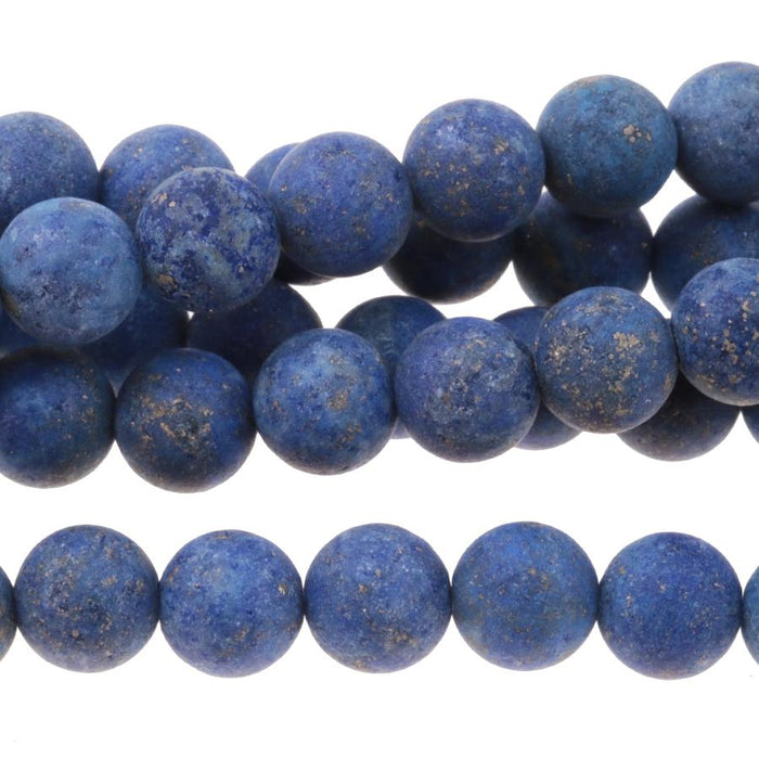 MATTE Lapis 6mm Round 8-Inch