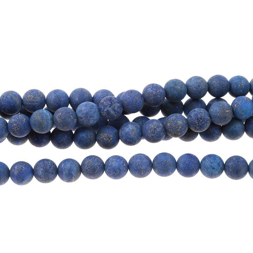 MATTE Lapis 6mm Round 8-Inch