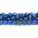 Lapis Diamond Cut, Double Heart 8mm Star Cut - 15-16"