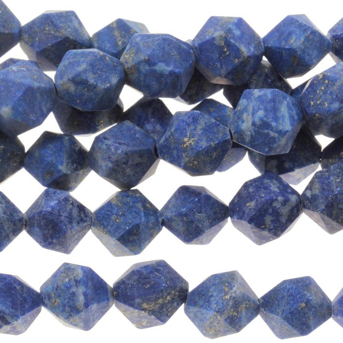 MATTE Lapis 8mm Star Cut Round 15-16 Inch