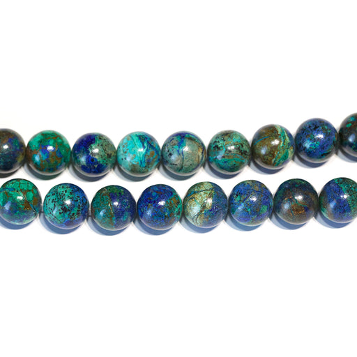 This is a Dakota Stones 16mm Lapis Malachite Gemstone strand with round beads in 15-16 inch strand.
