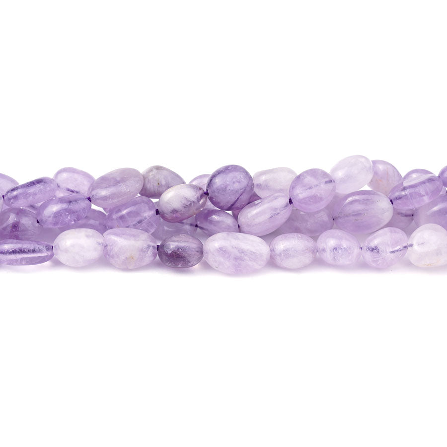 Lavender Amethyst 6-10mm Pebble 15-16 Inch