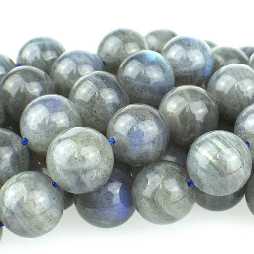 This is a Dakota Stones 12mm Labradorite Gemstone strand with A grade round beads.