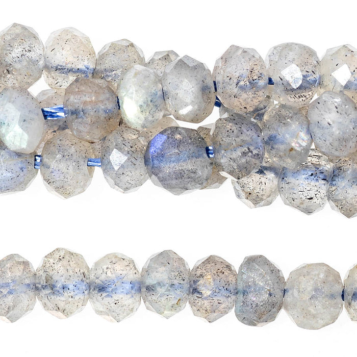 Labradorite Plated 3X4mm Rondelle Faceted - 15-16 Inch - CLEARANCE