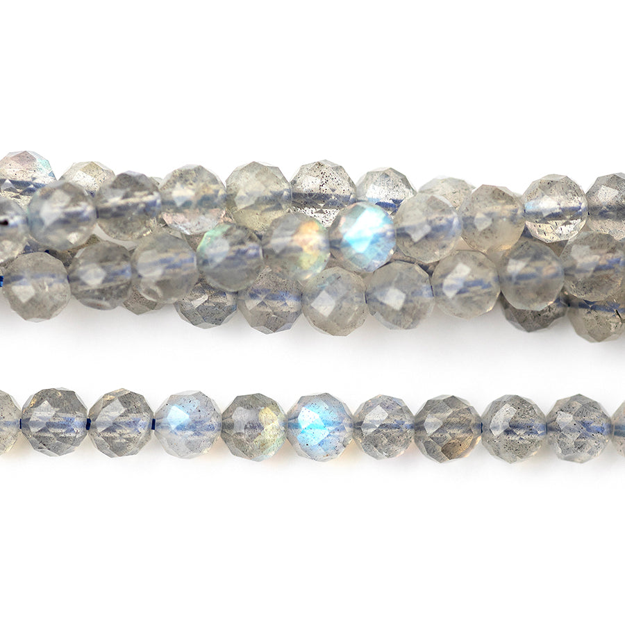 Labradorite (AA) 4mm Faceted Round 15-16 Inch