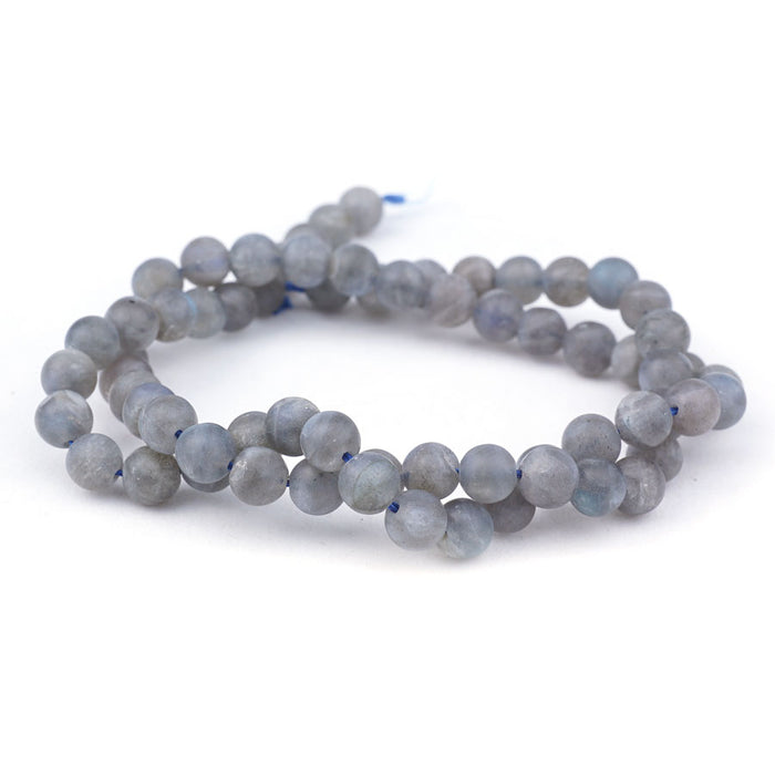 Labradorite Natural 6mm Round Matte A Grade - 15-16 Inch