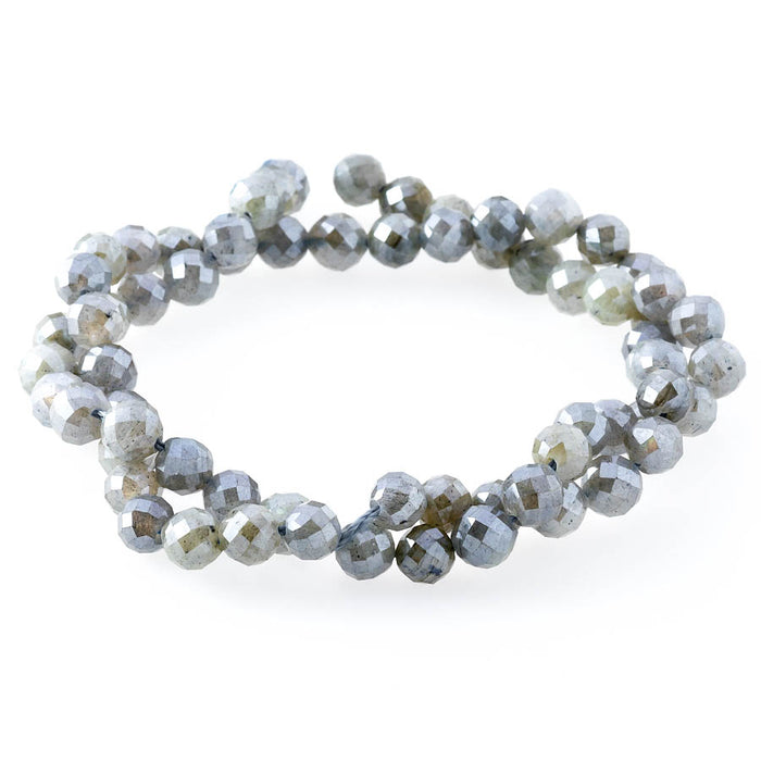 Labradorite Plated 6mm Round Faceted - 15-16 Inch - CLEARANCE