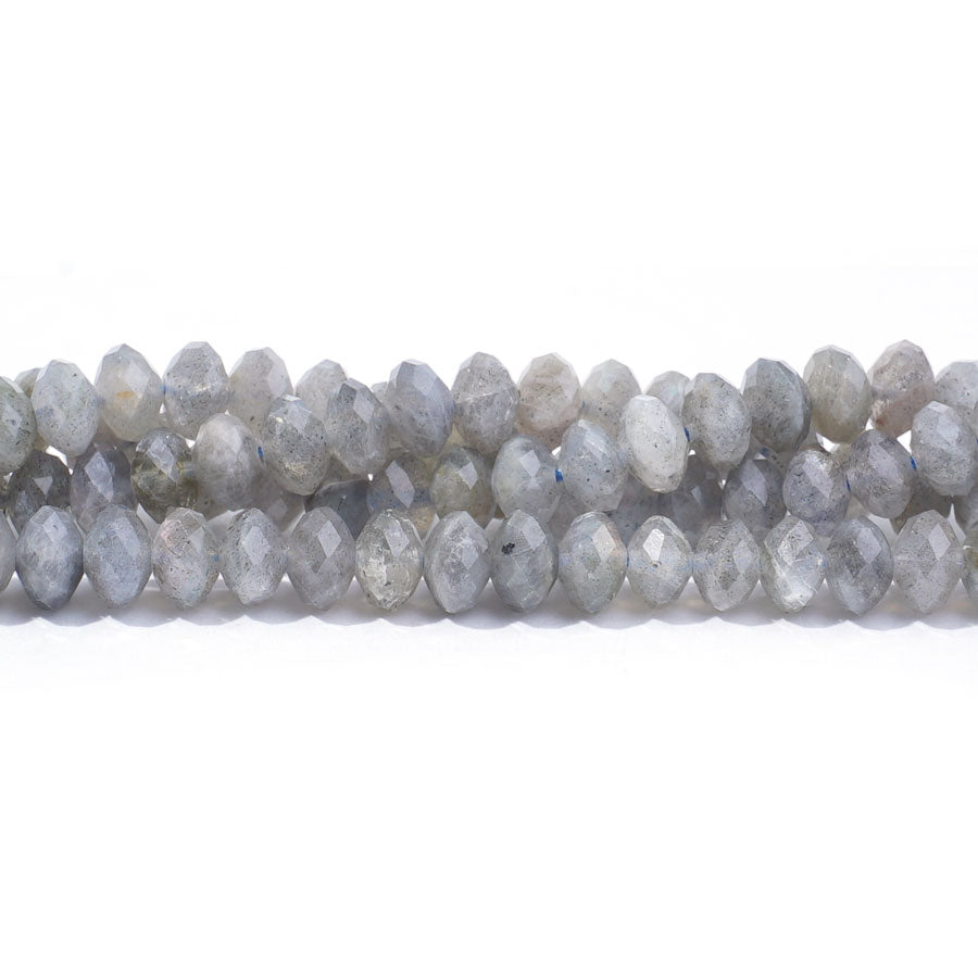 Labradorite 6mm Faceted Faceted Rondelle - 15-16 Inch
