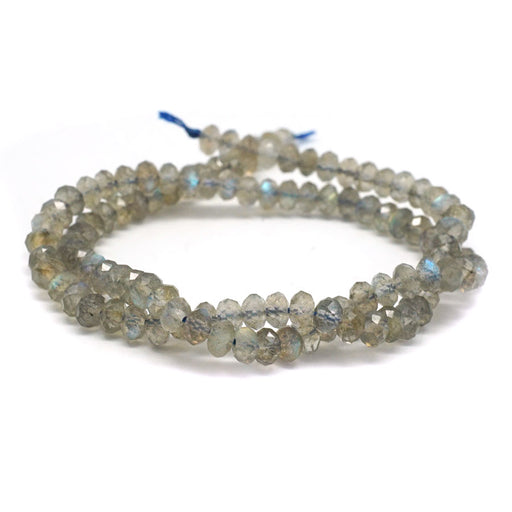 6mm Labradorite  Natural Rondelle - 15-16 Inch