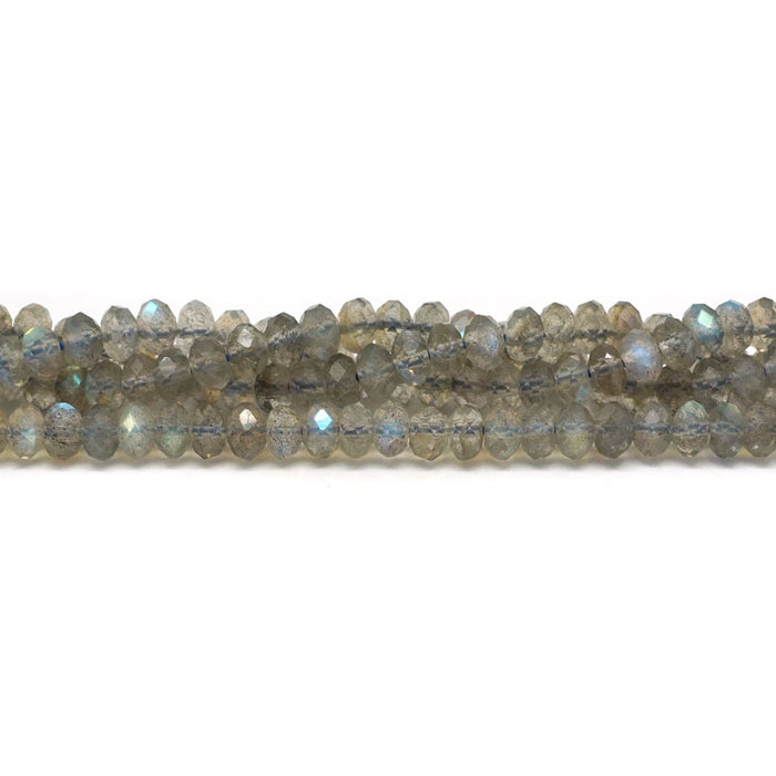 6mm Labradorite  Natural Rondelle - 15-16 Inch