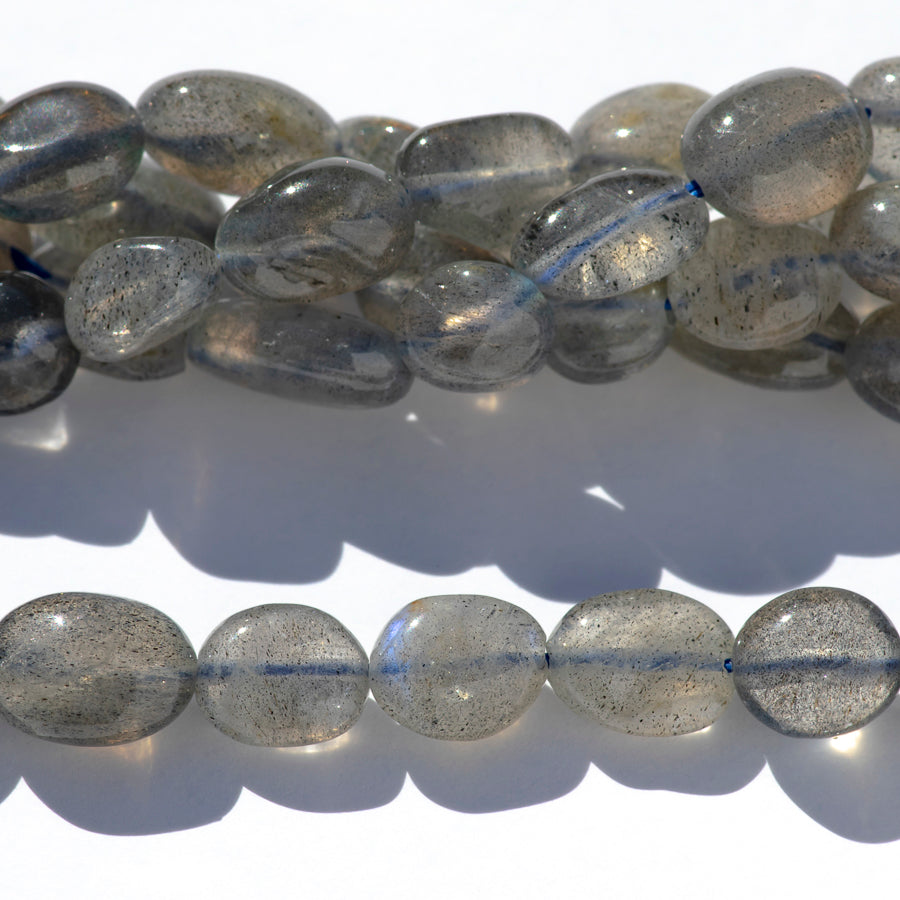 Labradorite 7x9-8x10mm Pebble A Grade - 15-16 Inch