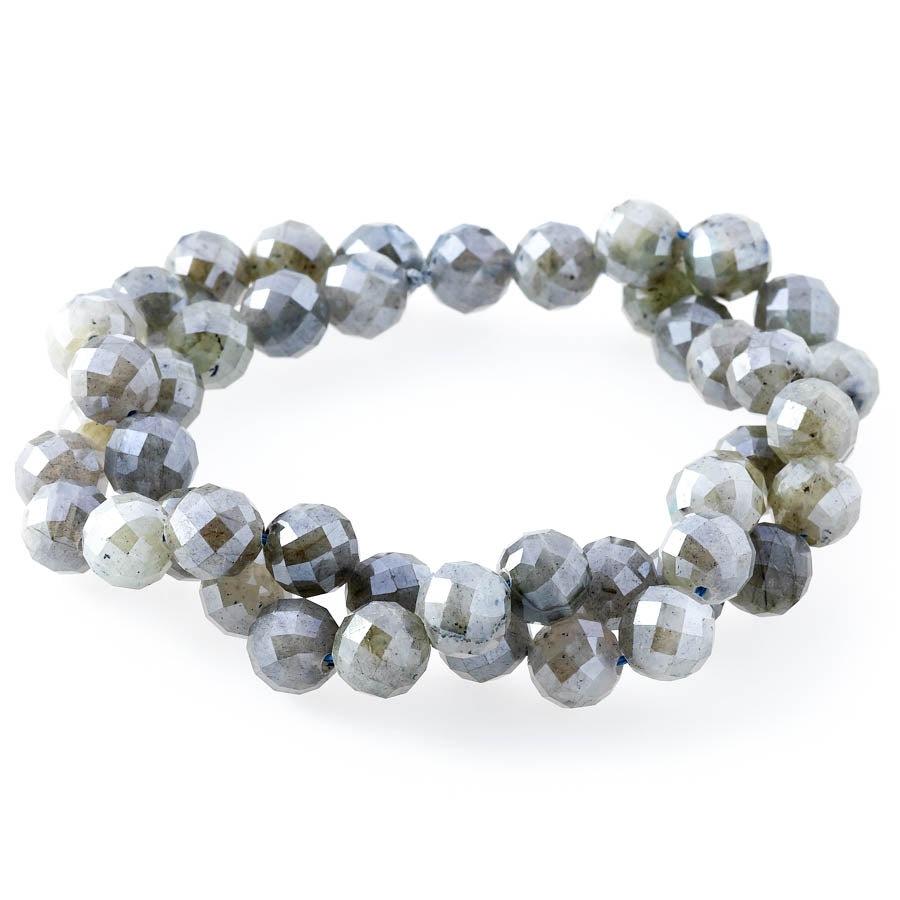 Labradorite Plated 8mm Round Faceted - 15-16 Inch