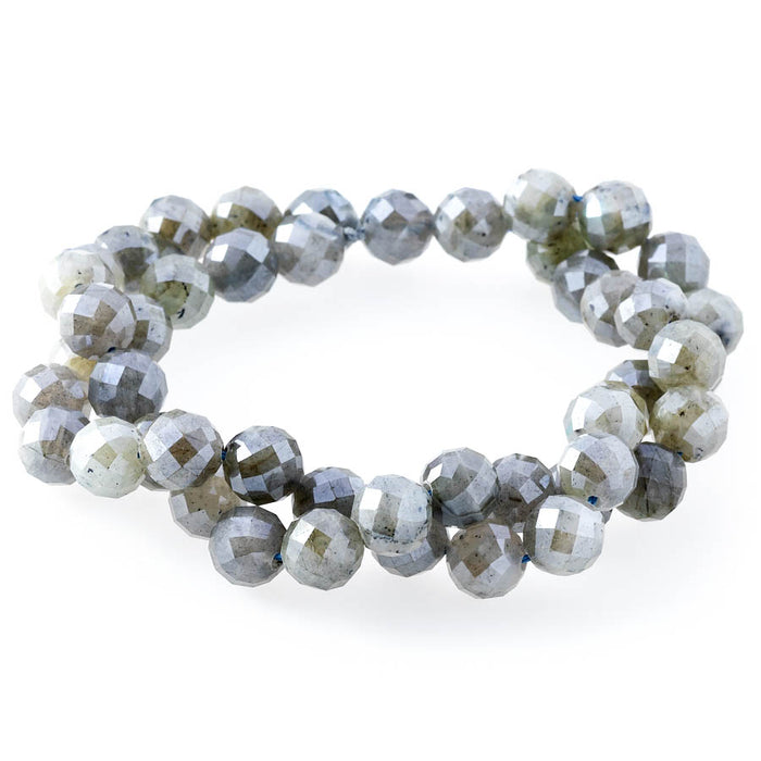 Labradorite Plated 8mm Round Faceted - 15-16 Inch - CLEARANCE