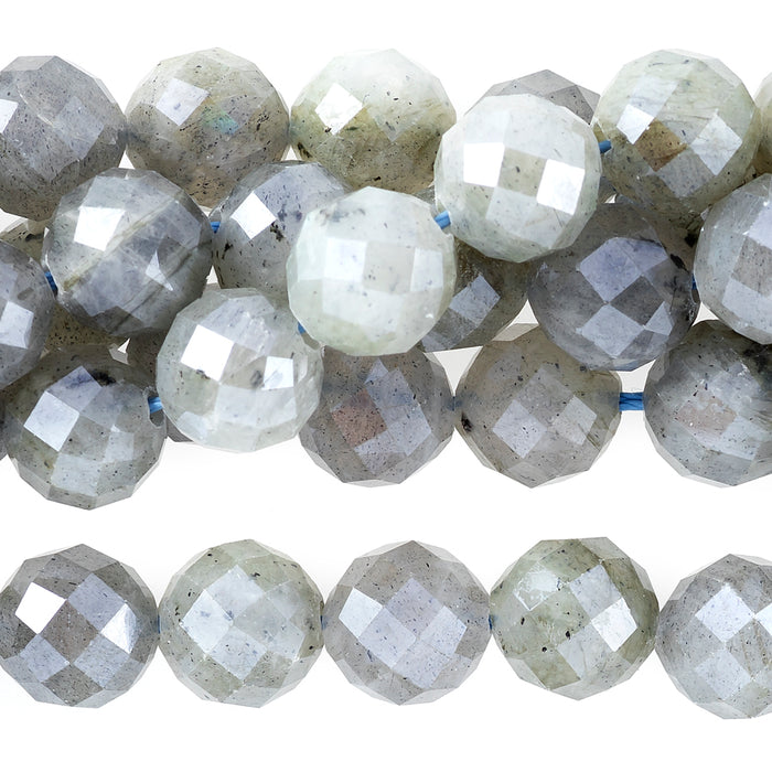 Labradorite Plated 8mm Round Faceted - 15-16 Inch - CLEARANCE