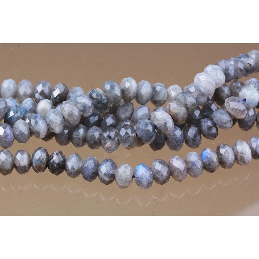 Labradorite 8mm Rondelle Faceted (A) 8-Inch