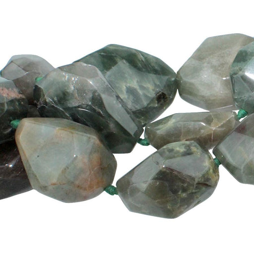 Lodolite (green) 25x30 Faceted Nugget 15-16 Inch