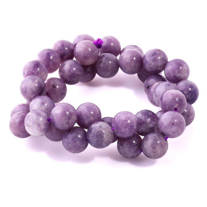 Light Purple Lepidolite 10mm Round 15-16