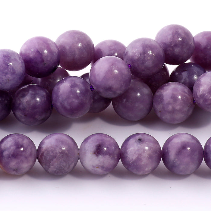 Light Purple Lepidolite 10mm Round 15-16