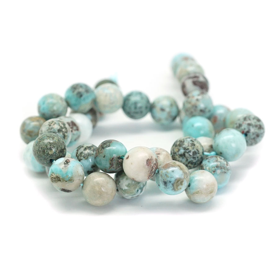 Larimar With Matrix 10mm Round - 15-16 Inch — Dakota Stones